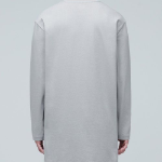 Layered Crew Neck Long Sleeve T-Shirt_Long Length [Light Grey]