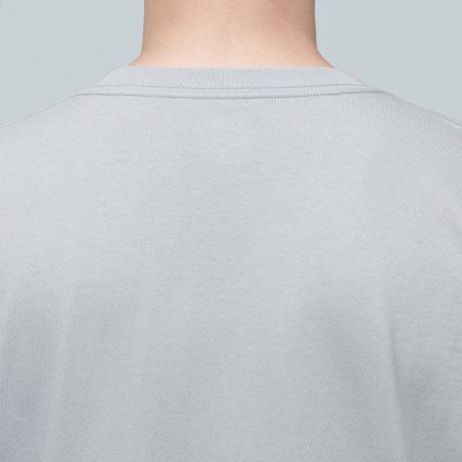 Layered Crew Neck Long Sleeve T-Shirt_Long Length [Light Grey]