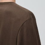 Crew Neck Long Sleeve T-Shirt [Brown]