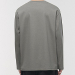 [Premium] Silket Relaxed Crew Neck Long Sleeve T-Shirt [Khaki Grey]