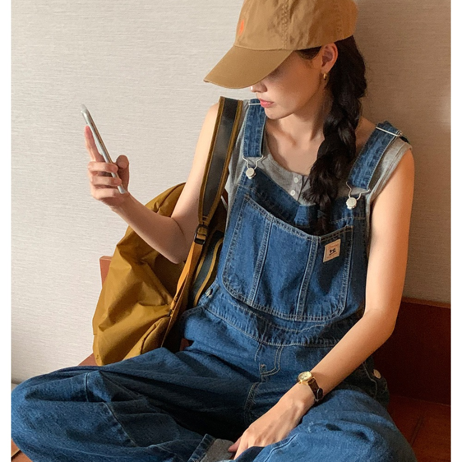 Комбинезон из денима с эффектом oversize