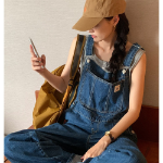 Комбинезон из денима с эффектом oversize