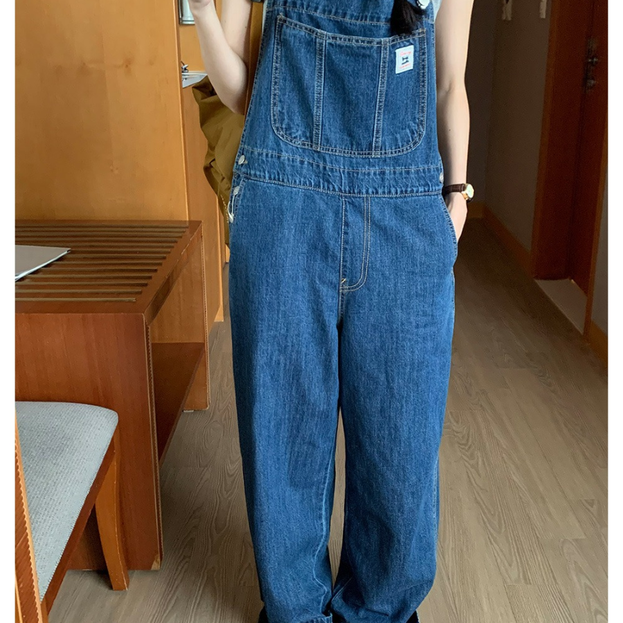 Комбинезон из денима с эффектом oversize