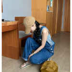 Комбинезон из денима с эффектом oversize