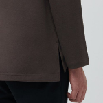 Ponte Crew Neck Long Sleeve T-Shirt [Dark Brown]