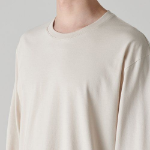 [Cooltandard] Crew Neck Long Sleeve T-Shirt [Ecru]