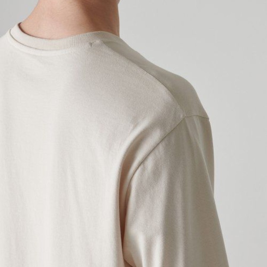 [Cooltandard] Crew Neck Long Sleeve T-Shirt [Ecru]
