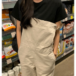 Комбинезон с контрастными вставками