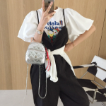 Летний комбинезон-топ с кнопками, кулиской и широкими джоггерами