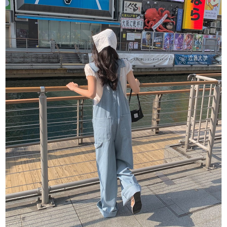 Комбинезон "Винс" в полоску с элементами карпентер-стиля