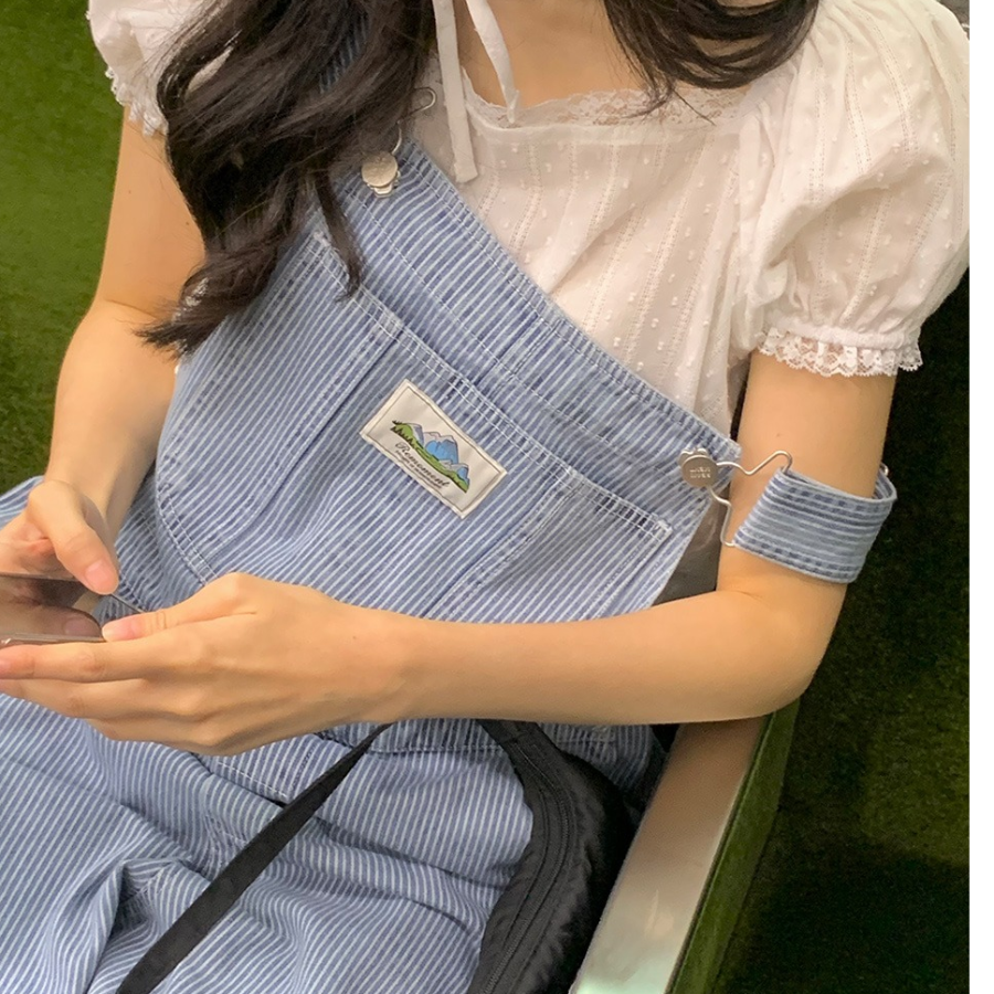 Комбинезон "Винс" в полоску с элементами карпентер-стиля