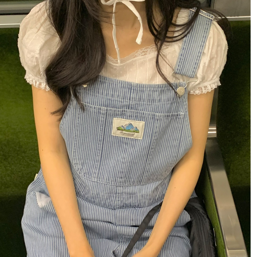 Комбинезон "Винс" в полоску с элементами карпентер-стиля