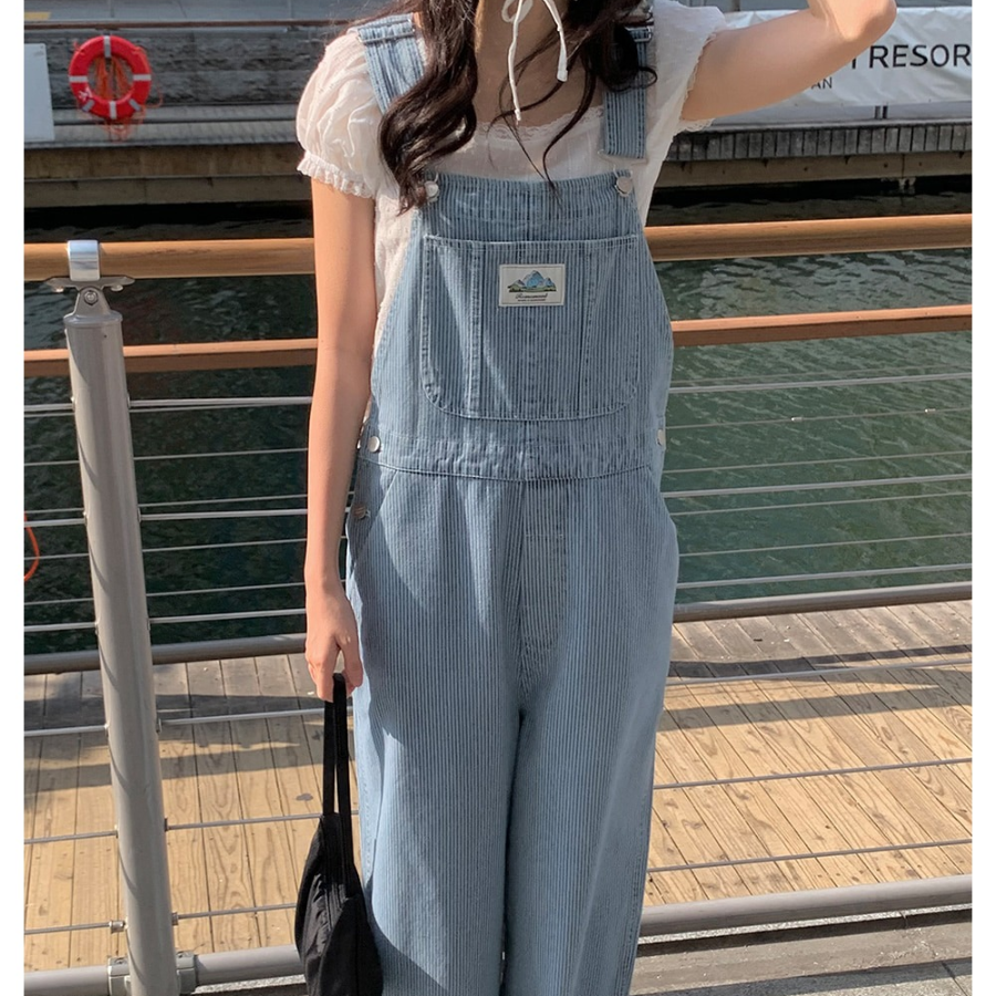 Комбинезон "Винс" в полоску с элементами карпентер-стиля