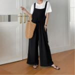 Женский комбинезон свободного кроя с удобным туннельным шнурком