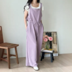 Женский комбинезон свободного кроя с удобным туннельным шнурком