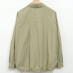 Nylon Loose Fit Zip-Up String Windbreaker