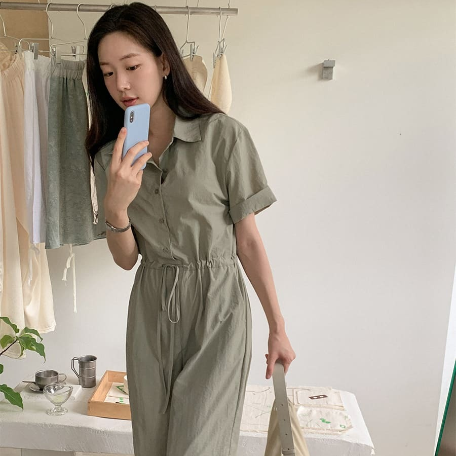 Лёгкий комбинезон с короткими рукавами