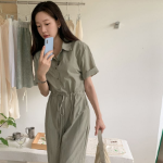 Лёгкий комбинезон с короткими рукавами