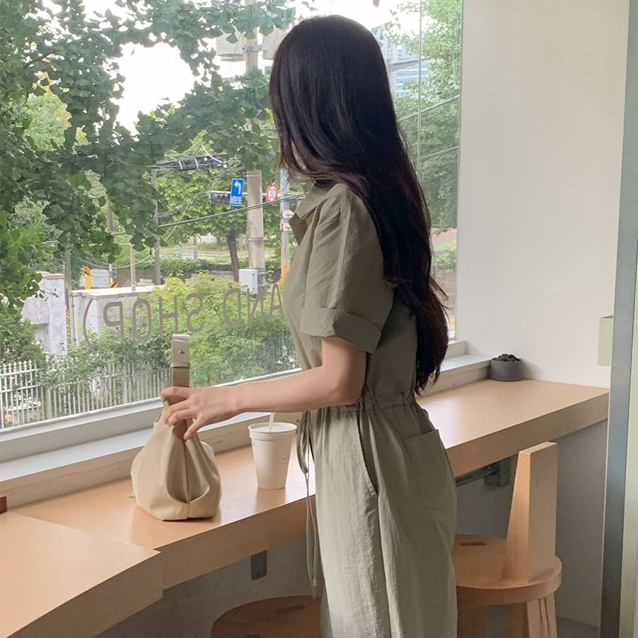 Лёгкий комбинезон с короткими рукавами