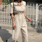 Лёгкий анорак-комбинезон с короткими рукавами и карманами