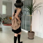 Минималистичное миди-платье комбинезон с подтяжками