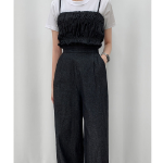 Джинсовый комбинезон с эластичной кокеткой