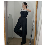 Джинсовый комбинезон с эластичной кокеткой