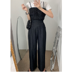 Джинсовый комбинезон с эластичной кокеткой