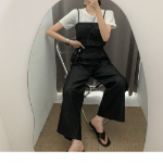 Джинсовый комбинезон с эластичной кокеткой