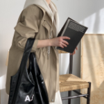 Spring Active Shirring Hooded Zip-Up Windbreaker