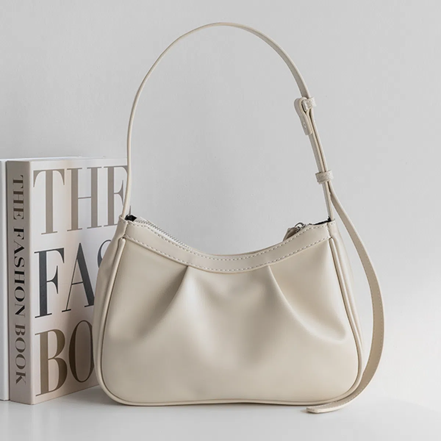 Daily Basic Pleated Shirring Shoulder Bag — повседневная элегантность с мягкими акцентами