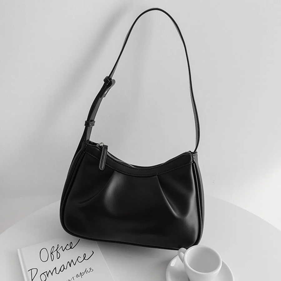 Daily Basic Pleated Shirring Shoulder Bag — повседневная элегантность с мягкими акцентами
