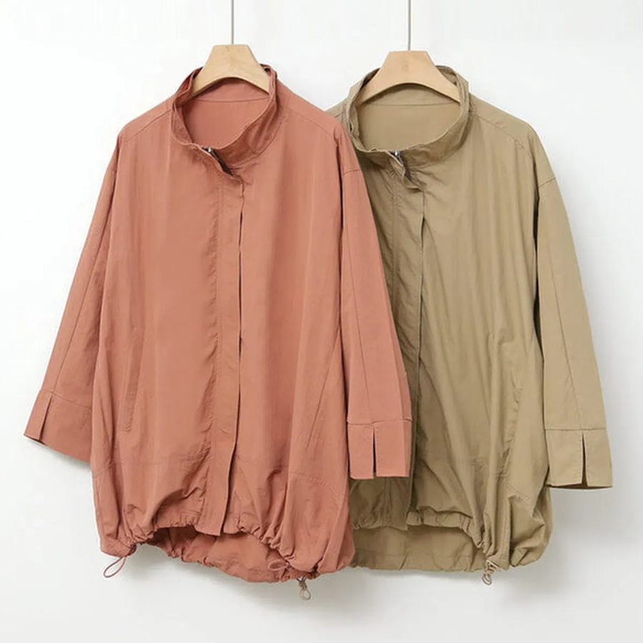 Spring Oversized Nylon Loose Fit Windbreaker