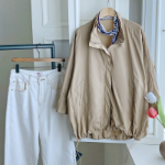 Spring Oversized Nylon Loose Fit Windbreaker