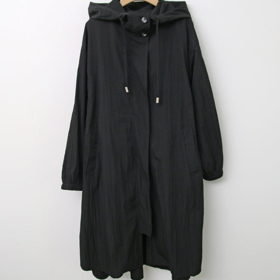 Loose Fit Oversized Hooded Long Windbreaker
