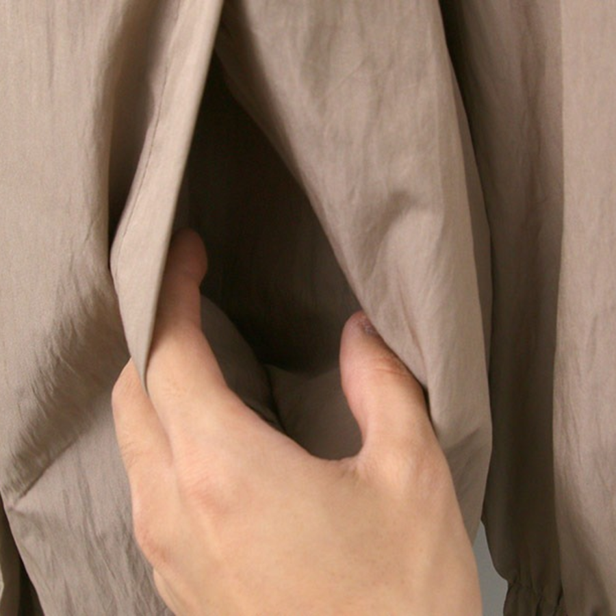 Loose Fit Oversized Hooded Long Windbreaker