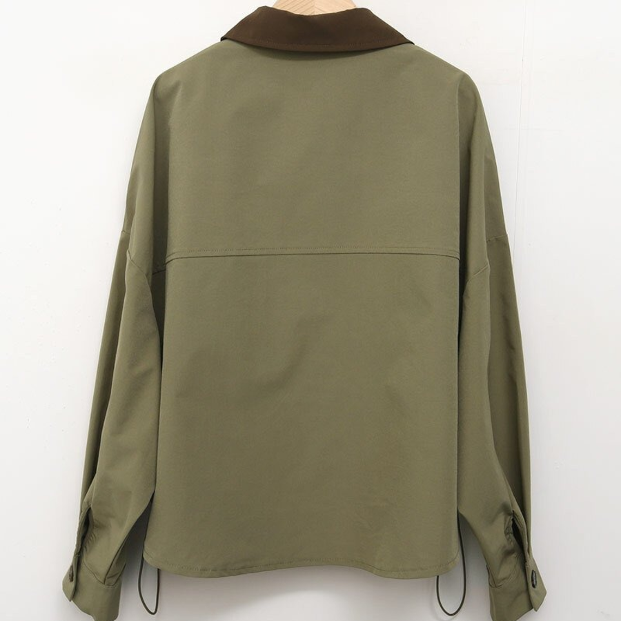 Nylon 100 String Collar Shirt Windbreaker