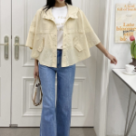 Nylon Cape 3/4 Sleeve Hooded Windbreaker