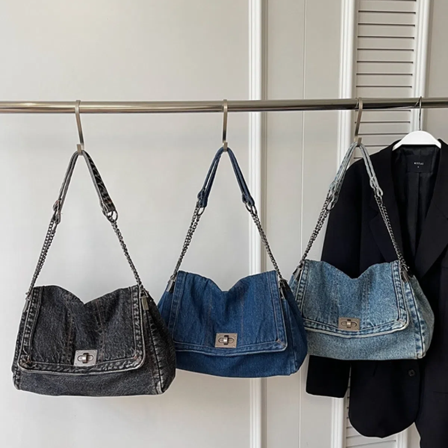 Kelly Denim Shoulder Bag — повседневная сумка в джинсовом стиле