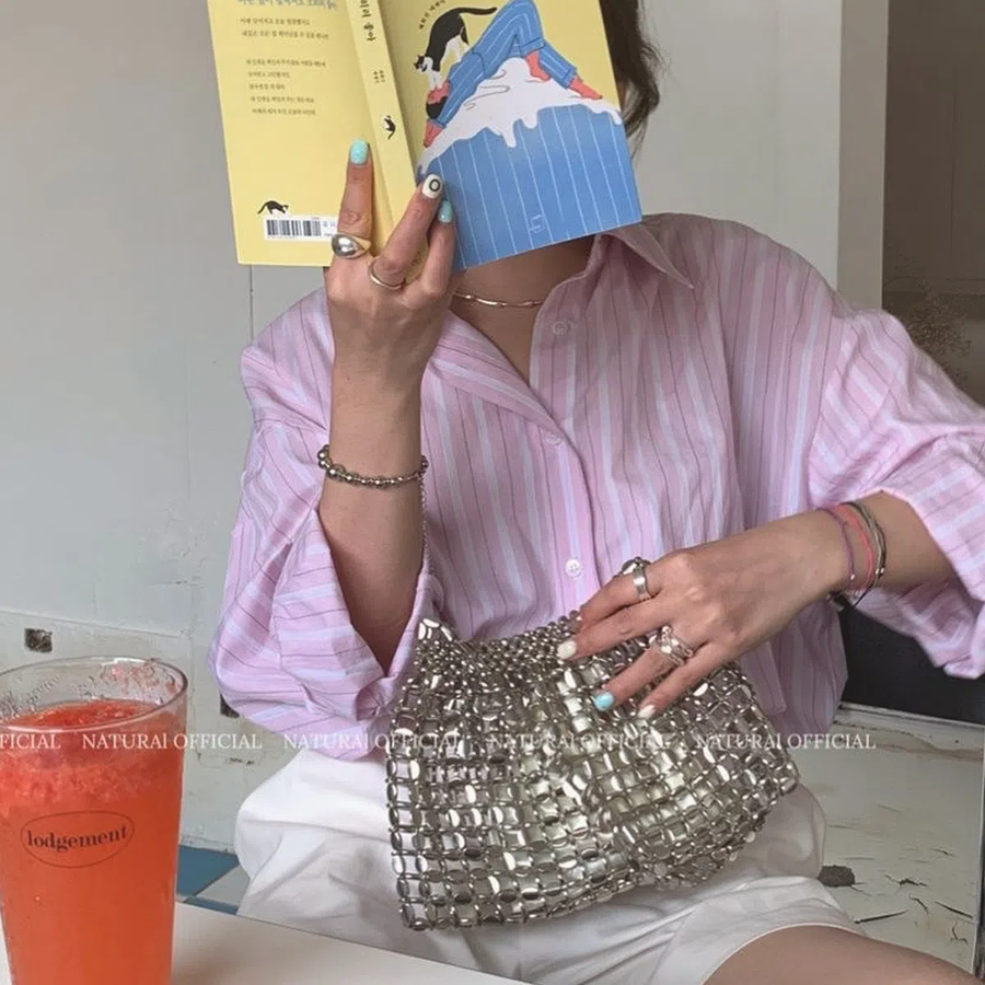 Silver Mesh Tote Bag — блестящий акцент летнего образа