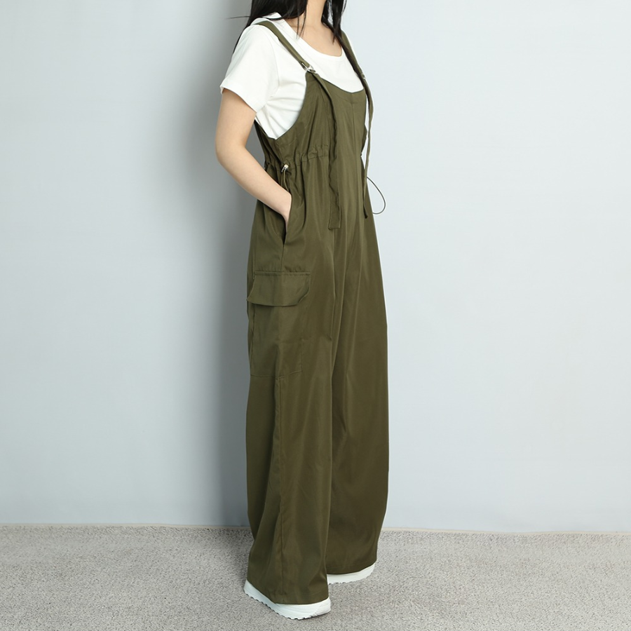 Карго-комбинезон с подтяжками и регулируемыми штанинами