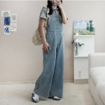 Летний комбинезон из денима с подтяжками