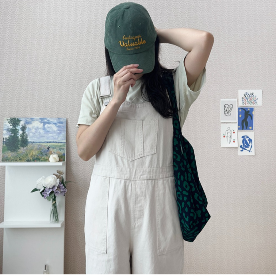 Летний комбинезон из денима с подтяжками