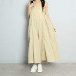 Лёгкий широкий комбинезон с эффектом барслака в пяти цветах