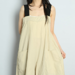 Лёгкий широкий комбинезон с эффектом барслака в пяти цветах