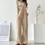 Свободный размер-Бежевый-Комбинезоны