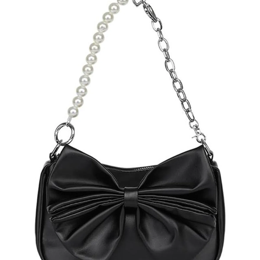 Ribbon Pearl Hobo Mini Cross Shoulder Bag — изящный акцент с женственным шармом