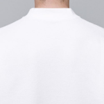 Ponte Mock Neck Long Sleeve T-Shirt [White]