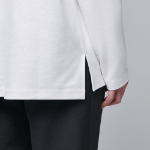 Ponte Mock Neck Long Sleeve T-Shirt [White]
