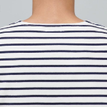 Stripe Boat Neck Long Sleeve T-Shirt [Ivory/Navy]